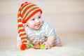 Cute crawling baby boy indoors Royalty Free Stock Photo