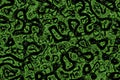 artistic cute green biological shocking relief computer graphic background halloween illustration