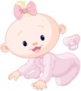 Cute creeping baby Royalty Free Stock Photo