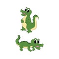 Cute crocodile cartoon illustration design