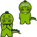 Cute crocodile cartoon kawaii expression