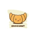 Cute croissant mascot character