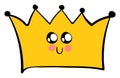 Cute crown with eyes, illustration, vector