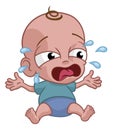 Cute Crying Baby Infant Child Cartoon Character