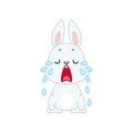 Cute crying bunny