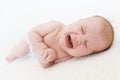 Cute crying 2 months baby girl Royalty Free Stock Photo