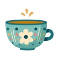 Cute cup with big flower