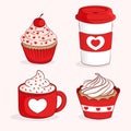 Cute Cupcake and Coffee ValentineÃ¢â¬â¢s Day