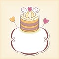 Cute cupcake design frame