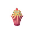 Cute Cupcake With Strawberry