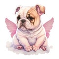 Cute Cupid Puppies Valentine watercolor