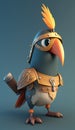 Cute Curlew Animal Warrior 3D Game Model Generative AI