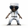 Cute 3d Animated Cartoon Rapper In Congo Art Style