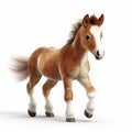 Cute 3d Baby Horse Image: Photorealistic Rendering With Lively Movement