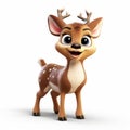 Cute 3d Buck Cartoon Rendering - Photorealistic Style