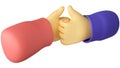 A Cute 3D Hands Thumb War thumb wrestling