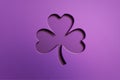 Cute 3d purple autumn leaf shape logo design. Royalty Free Stock Photo