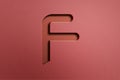 Cute 3d red F character logo design.