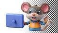 Mouse with computer technology and digital device user png transparent image Generative AI