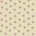 Cute daisy flowers romantic seamless pattern background illustration