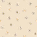 Cute daisy flowers summer seamless pattern