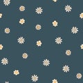 Cute daisy flowers summer seamless pattern Royalty Free Stock Photo