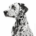 Dalmatian Dog Isolated White. Generative AI Royalty Free Stock Photo