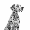 Dalmatian Dog Isolated White. Generative AI Royalty Free Stock Photo