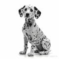 Dalmatian Dog Isolated White. Generative AI Royalty Free Stock Photo