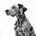 Dalmatian Dog Isolated White. Generative AI Royalty Free Stock Photo