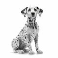 Dalmatian Dog Isolated White. Generative AI Royalty Free Stock Photo