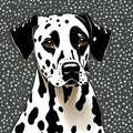 Cute dalmatian illustration - ai generated image Royalty Free Stock Photo