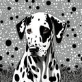 Cute dalmatian illustration - ai generated image Royalty Free Stock Photo