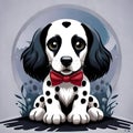 Cute dalmatian puppy illustration - ai generated image Royalty Free Stock Photo