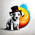 Cute dalmatian puppy illustration - ai generated image Royalty Free Stock Photo