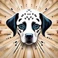 Cute dalmatian puppy illustration - ai generated image Royalty Free Stock Photo