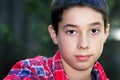 Cute Dark Eyed Tween Boy Royalty Free Stock Photo