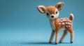 cute deer figure made of felt for playful decoration AI generated Royalty Free Stock Photo