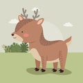 cute deer woodland animal