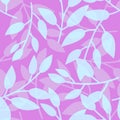 Cute delicate light pink abstract modest twigs layered seamless pattern