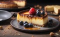 A cute delicious creamy baked cheesecake