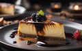 A cute delicious creamy baked cheesecake