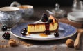 A cute delicious creamy baked cheesecake