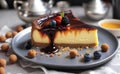 A cute delicious creamy baked cheesecake