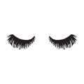 Cute Design Silhouette Eyelashes Closed Female Eyes Royalty Free Stock Photo