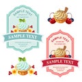 Cute dessert label Royalty Free Stock Photo