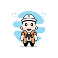 Cute detective character wearing sailor costume