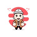 Cute detective character wearing sailor costume