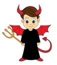 Cute Devil Boy Royalty Free Stock Photo