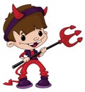 Cute devil boy Royalty Free Stock Photo